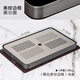 ORTOR茶盤(pán)小型家用簡(jiǎn)約功夫茶具儲水式長(cháng)方形茶盤(pán)茶具瀝水托盤(pán) 中號（黑白條紋邊框）儲水茶盤(pán)