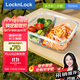 樂(lè )扣樂(lè )扣（locknlock）玻璃飯盒微波爐水果保鮮盒便當盒2分隔LLG447C_1.02L