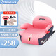 bebelock兒童安全座椅增高墊3-12歲便攜式簡(jiǎn)易車(chē)載寶寶坐墊isofix硬接口 櫻花粉-isofix接口+靠背款