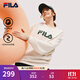 FILA 斐樂(lè )官方情侶款套頭衛衣25秋冬季新款休閑寬松長(cháng)袖加絨保暖上衣 【常規款】綠野仙蹤-DG XS 160/84A/XS