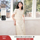 香影小香風(fēng)套裝女夏季新款漂亮上衣半身裙兩件套通勤廳里廳氣裙子 米色 S