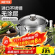 美亞（MEYER）雙耳湯鍋24cm 家用不銹鋼煲湯煮面燉鍋 燃氣灶電磁爐適用
