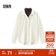 森馬（Semir）長(cháng)袖襯衫女冬季中長(cháng)款假兩件寬松磨毛襯衣通勤溫柔系101724105005