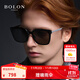 BOLON暴龍眼鏡25年新品太陽(yáng)鏡簡(jiǎn)約潮流方框墨鏡輕盈β鏡腿男女BX3006 C10 亮黑色