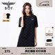 BOY LONDON春夏女款T恤裙?jié)M印潮牌直筒連衣裙W17906 黑色 M