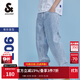 杰克·瓊斯（JACK&JONES）25年男裝秋季潮流寬松直筒錐腿涼感潮牌牛仔褲休閑褲子九分男褲 E40淺牛仔藍 905錐形 36 185 W36