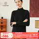 帕什【25新款新色】羊絨衫女半高領(lǐng)100山羊絨秋冬厚款針織毛衣女PS-06 黑色 L (105-120斤)
