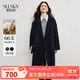 熙世界（sllsky）高原綿羊毛毛呢大衣秋冬高級感新款女裝小個(gè)子長(cháng)款秋裝外套 海軍藍 XL