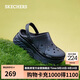 斯凱奇（SKECHERS）洞洞鞋女士秋季細閃泡泡鞋厚底外穿包頭沙灘涼拖鞋111267