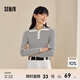 森馬毛衣女短款高領(lǐng)正肩緊身套頭衫休閑風(fēng)冬季顯瘦打底衫簡(jiǎn)約氣質(zhì) 黑白色調00391 155/80A/S