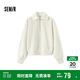森馬（Semir）[商場(chǎng)同款]衛衣女純色溫柔2024秋季休閑風(fēng)寬松套頭衫101524116012