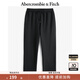 ABERCROMBIE & FITCH男裝24春秋款美式復古時(shí)尚小麋鹿抓絨運動(dòng)衛褲長(cháng)褲KI134-4100 黑色 XL (180/98A)尺碼偏大，建議小一碼
