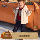 Teenie Weenie Kids小熊童裝春秋季款男寶保暖毛絨翻領(lǐng)菱格羽絨服 象牙白 90 cm