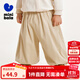 迷你巴拉【泡泡褲】男童女童長(zhǎng)褲秋寶寶環(huán)保燈籠褲兒童休閑褲 淺卡其50335 120