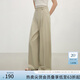 范思藍恩復古通勤寬松闊腿休閑褲女春季2025新款修身顯瘦褲子1250 淺灰綠 M