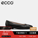 愛(ài)步（ECCO）芭蕾舞鞋女 優(yōu)雅簡(jiǎn)約平底低跟方頭淺口單鞋 安妮208553 黑色36 HL
