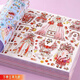 科納達（KENADA）閃閃換裝貼紙女孩手工兒童DIY玩具安靜公主粘貼化妝貼畫(huà)超厚 1本18張-城堡公主粉