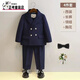 NAOISKEY?腦斯基男童小西裝套裝2025春季兒童攝影走秀西服小童花童婚禮宴會(huì )演出服 藏青（外套+褲子+領(lǐng)結+胸花） 80  建議15-20斤