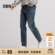 森馬（Semir）森柔|牛仔褲男冬季復古水洗小腳褲時(shí)尚百搭通勤長(cháng)褲103724124108