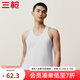 三槍?zhuān)═HREEGUN）【3件裝】背心男士純棉新疆棉運動(dòng)汗衫老頭衫春夏薄款精漂汗布 白色 2XL
