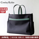Cowley Keller包包女包2025新款女士手提包托特包休閑電腦包送老婆女友節日禮物 黑配綠 37*11*29cm 14英寸電腦