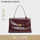 CHARLES&KEITH大號kerry郵差包大容量腋下包包女包生日禮物CK2-20782514 Mulberry Plum紫紅色 大包