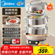 美的（Midea）環(huán)繞蒸電蒸鍋 無(wú)冷凝可蒸米飯多功能鍋 家用蒸煮燉炒四層大容量4-6人多用途鍋不銹鋼電鍋ZGC3052