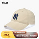 MLB男女情侶款四季經(jīng)典大標軟頂棒球帽休閑百搭3ACP6601N-50BGP-F