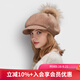 卡蒙（Kenmont）全羊毛貝雷帽貉子毛球帽子女冬季時(shí)尚潮八角帽百搭毛呢帽9314 駝色 均碼 可調節(57.5cm)
