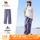 駱駝（CAMEL）速干工裝女褲戶(hù)外登山旅行休閑梭織長(cháng)褲 J25BAYL6079 拂袖紫 XL