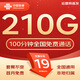 中國聯(lián)通流量卡不限速純上網(wǎng)通用電話(huà)卡手機卡5G卡大流量無(wú)限速流量卡聯(lián)通流量卡 全國卡19元210G全國套餐+100分鐘|可發(fā)全國