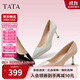 他她他她（TATA）尖頭高跟鞋女細跟單鞋女商場(chǎng)同款 黑色 37