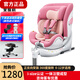 innokids兒童安全座椅汽車(chē)0-12歲汽車(chē)用寶寶嬰兒車(chē)載360度旋轉諾悅可坐躺 諾悅 絡(luò )櫻粉 （全組i-size認證）