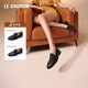 萊爾斯丹2025春季新款復古小香風(fēng)樂(lè )福女單鞋英倫小皮鞋19002 黑色  BKG 38