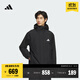 adidas拒水加絨內膽三合一連帽外套男女秋冬阿迪達斯官方輕運動(dòng) 黑色   L