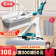 美麗雅膠棉拖把38cm伸縮桿140cm3頭1清洗桶吸水海綿一拖凈免手洗