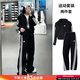 阿迪達斯（adidas）三條紋套裝女裝2025秋季新款針織兩件套連帽夾克寬松直筒褲闊腿褲 經(jīng)典三條紋運動(dòng)套裝/針織 買(mǎi)家秀征集10元 L
