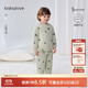 babylove嬰兒保暖套裝秋冬季純棉男女寶寶上衣褲子夾棉兩件套棉服 菉竹綠 110 cm