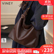 viney新款牛皮托特包包女包大容量單肩包生日禮物送女友老婆 【咖啡色】高級感實(shí)用腋下包 時(shí)尚品牌輕奢百搭通勤手提大包