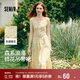 森馬（Semir）連衣裙女設(shè)計感肌理浪漫2025夏季甜美花邊碎花吊帶裙107425114051