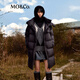 MO&Co.羽絨服90絨無(wú)氟防水面層可拆連帽頭頸一體防護中長(cháng)款高蓬松輕戶(hù)外 黑色 XS /155