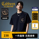 卡賓（CABBEEN）【重磅水洗】男裝短袖t恤2025夏季新款純棉潮流寬松圓領(lǐng)上衣 煤黑色01（寬松版型） L /175/50