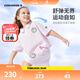 Converse匡威兒童裝女童純棉短袖短褲2件套夏季新品兒童T恤短褲套裝 淡紫色 140 /64 【建議身高128-140cm】