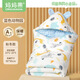 媽媽果嬰兒包被秋冬加厚純棉新生兒抱被a類(lèi)產(chǎn)房包單寶寶用品春秋四季a類(lèi) 厚款【豆豆絨】藍色動(dòng)物園