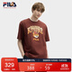 FILA 斐樂(lè )官方【黃景瑜同款】情侶款短袖2025夏季狐貍刺繡休閑寬松T恤