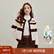 茵曼2025秋冬女裝新款多巴胺撞色條紋毛衣顯瘦圓領(lǐng)針織開(kāi)衫外套  彩條 M