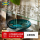 宜家（IKEA）STOCKHOLM斯德哥爾摩2025碗深藍青綠色裝飾桌面擺件門(mén)廳客廳臥室 碗深藍-青綠色34cm
