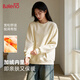 班尼路（Baleno）加絨圓領(lǐng)套頭衛衣女2025秋冬新款凈色寬松保暖內搭女無(wú)帽長(cháng)袖上衣