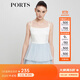 PORTS寶姿春季女裝新品吊帶連衣裙撞色拼接SV8D026QWB005 米白 M (6)