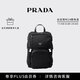 PRADA/普拉達【禮物】Re-Nylon與Saffiano牛皮革雙肩包背包 黑色